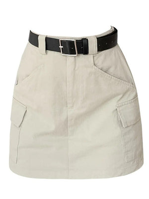 Women's Polyester Plain Pattern Casual Wear Mini Vintage Skirt