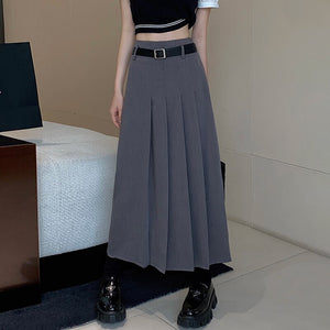 Women's Polyester High Waist Casual Wear Solid Pattern Skirt