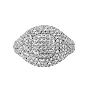 Women's 100% 925 Sterling Silver Zircon Geometric Vintage Ring