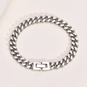 Men's Metal Stainless Steel Trendy Round Shape Wristband Bracelet