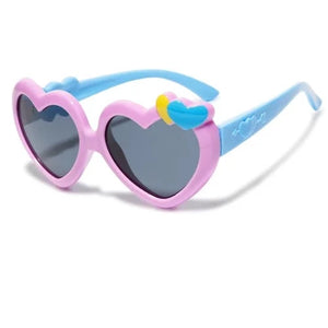 Kid's Acetate Frame TAC Lens Heart Shaped Polarized Sunglasses
