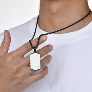 Men's Metal Stainless Steel Box Chain Classic Geometric Necklace