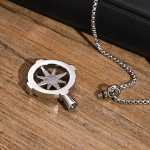 Men's Metal Stainless Steel Box Chain Trendy Round Shape Necklace