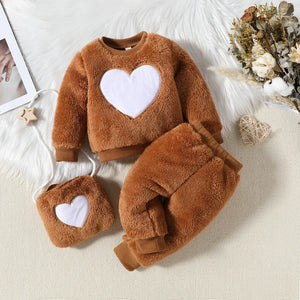 Kid's Polyester Long Sleeves Pullover Closure Casual Clothes