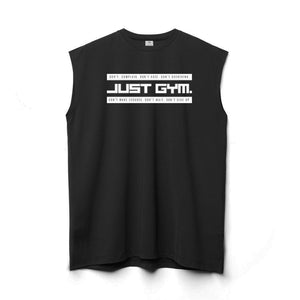 Men's Polyester Sleeveless Gym Fitness Running Workout T-Shirt