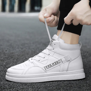 Men's Cotton Round Toe Lace-up Closure Sports Wear Sneakers