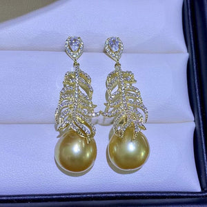 Women's 100% 925 Sterling Silver Luxurious Natural Pearl Earrings