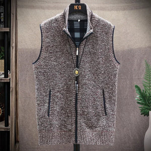 Men's Cotton Turtleneck Full Sleeves Zipper Closure Sweater