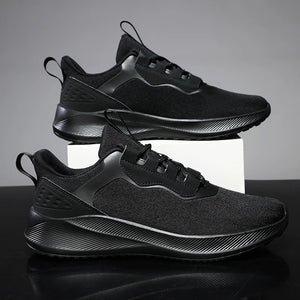 Men's Mesh Round Toe Lace-Up Closure Breathable Sports Wear Shoes