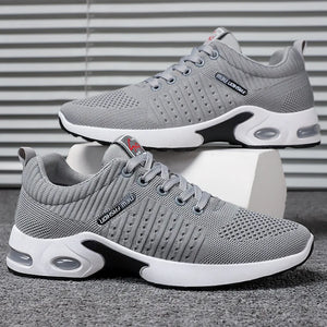 Men's Mesh Round Toe Lace-Up Closure Breathable Sports Wear Shoes