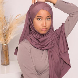 Women's Arabian Polyester Head Wrap Solid Pattern Casual Hijabs