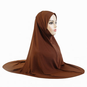 Women's Arabian Polyester Headwear Solid Pattern Casual Hijabs