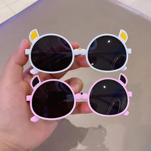 Kid's Resin Frame Acrylic Lens UV400 Cartoon Shaped Sunglasses