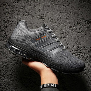 Men's Round Toe Mesh Breathable Lace Up Casual Running Sneakers