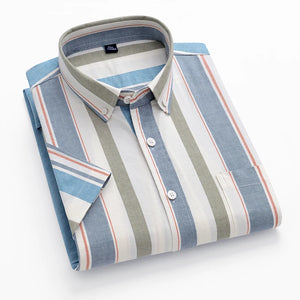 Men's Cotton Turndown Collar Short Sleeves Casual Wear Shirts