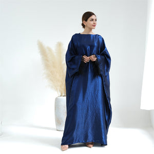 Women's Arabian Polyester Full Sleeve Plain Pattern Casual Dresses