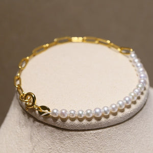 Women's 100% 925 Sterling Silver Freshwater Pearl Classic Bracelet