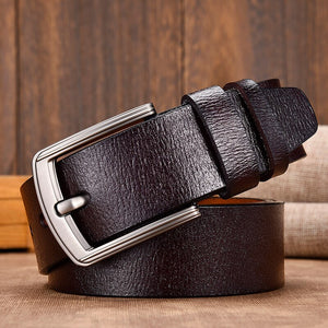 Men's PU Pin Buckle Closure Solid Pattern Luxury Vintage Belts