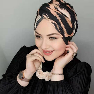 Women's Arabian Modal Headwear Printed Pattern Casual Hijabs