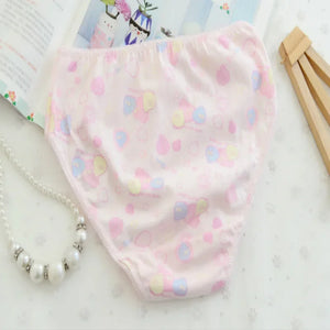 Kid's Girl 6Pcs Cotton Quick-Dry Printed Pattern Underwear Panties