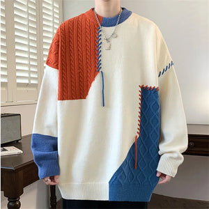 Men's Nylon O-Neck Full Sleeves Pullover Closure Casual Sweater