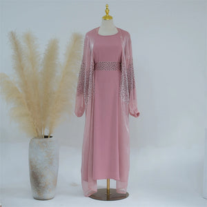 Women's Arabian Polyester Full Sleeves Printed Pattern Casual Abaya