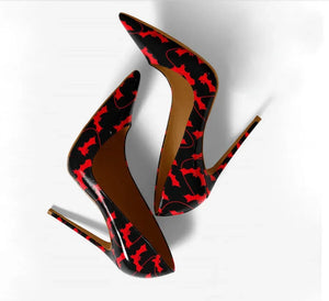 Women's Microfiber Pointed Toe Slip-On Closure High Heel Shoes