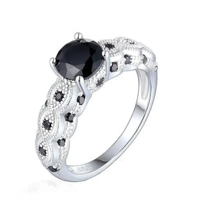 Women's 100% 925 Sterling Silver Zircon Bezel Setting Luxury Ring