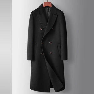 Men's Polyester Notched Collar Long Sleeve Double Breasted Blazers