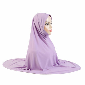 Women's Arabian Polyester Headwear Solid Pattern Casual Hijabs