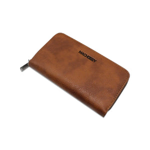 Men's Genuine Leather Card Holder Elegant Long Clutch Wallets