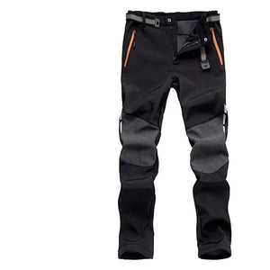 Men's Polyester Mid Waist Zipper Fly Closure Windproof Trousers