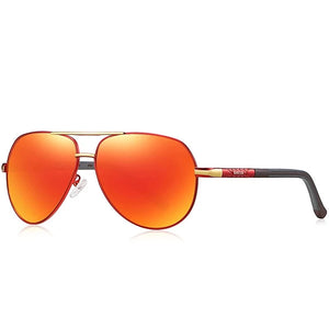 Men's Stainless Steel Frame Polarized Oval Shaped Sunglasses