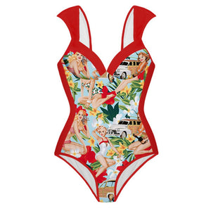 Women's Spandex Sexy Elegant Printed Pattern One Piece Swim Suit