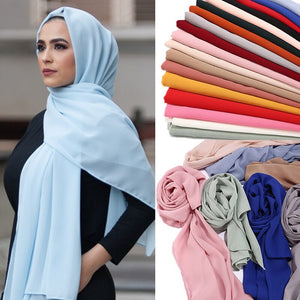 Women's Arabian Rayon Headwear Solid Pattern Casual Hijabs