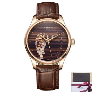 Men's Stainless Steel Buckle Clasp Water-Resistant Luxury Watches