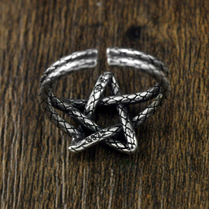 Women's 100% 925 Sterling Silver Ethnic Star Adjustable Ring