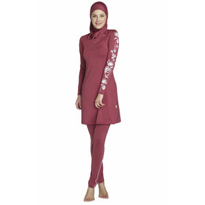Women's Arabian Spandex Full Sleeves Floral Swimwear Bathing Suit