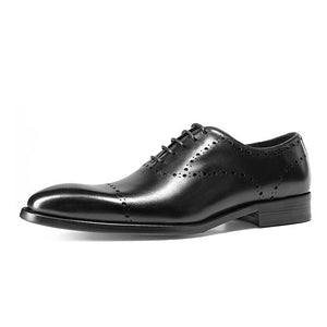 Men's Genuine Leather Lace-Up Closure Formal Dress Party Shoes