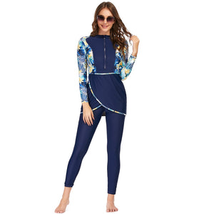 Women's Arabian Polyester Full Sleeves Casual Swimwear Dress