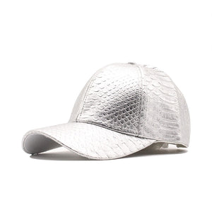 Men's Faux Leather Adjustable Solid Pattern Casual Baseball Caps