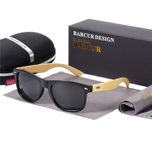 Men's Plastic Frame Polarized Rectangle Pattern Trendy Sunglasses
