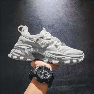 Men's Synthetic Round Toe Lace-up Closure Breathable Sport Shoes