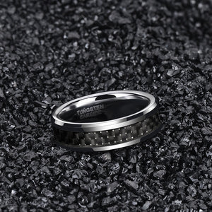 Men's 100% Tungsten Round Pattern Trendy Wedding Luxury Rings
