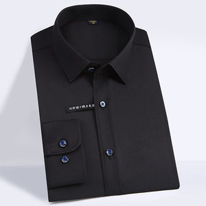 Men's Polyester Single Breasted Full Sleeves Solid Casual Shirt