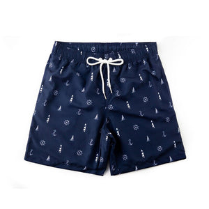 Men's Polyester Quick Dry Swimwear Printed Pattern Shorts