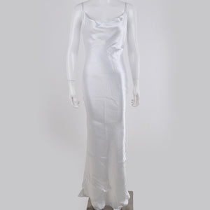 Women’s Polyester Spaghetti Strap Elegant Casual Wear Dress
