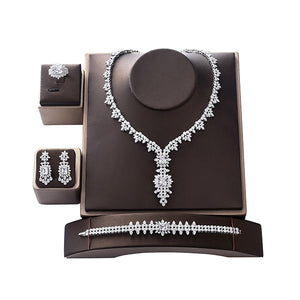 Women's Copper Cubic Zirconia Vintage Bridal Wedding Jewelry Set