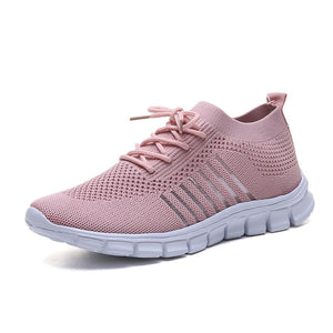 Women's Breathable PU Outdoor Athletic Running Lace-Up Sneakers