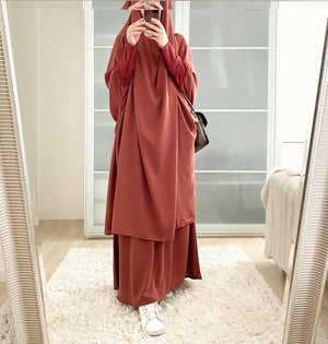 Women's Arabian Cotton Full Sleeves Solid Pattern Casual Dress